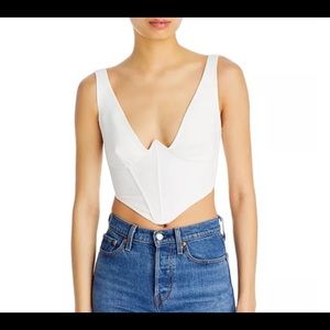 BARDOT - White Corset top - XL
